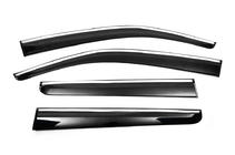 Volkswagen Amarok 2010-2022 Deflektory szyb z listwą chromowaną (4 szt., Sunplex Chrome) zdjęcia 1