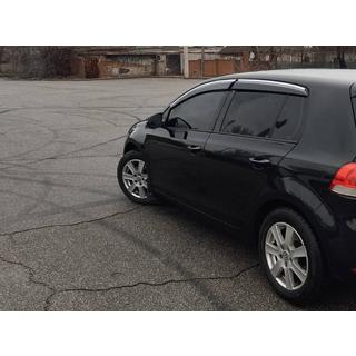 Deflektory szyb z listwą chromowaną (4 szt., Sunplex Chrome) Volkswagen Golf 5 2003-2009 zdjęcia 4