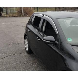 Deflektory szyb z listwą chromowaną (4 szt., Sunplex Chrome) Volkswagen Golf 5 2003-2009 zdjęcia 1