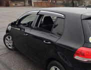 Volkswagen Golf 6 2008-2014 Deflektory szyb z listwą chromowaną HB (4 szt., Sunplex Chrome) zdjęcia 3