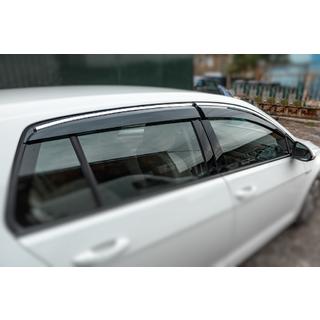 Deflektory szyb z listwą chromowaną HB (4 szt., Sunplex Chrome) Volkswagen Golf 7/E-Golf 2012-2020 zdjęcia 1