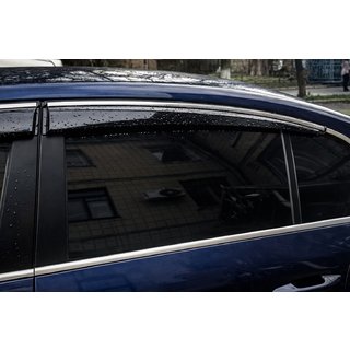Deflektory szyb z listwą chromowaną (4 szt., Sunplex Chrome) Volkswagen Passat B6 2006-2012 zdjęcia 2