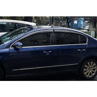Deflektory szyb z listwą chromowaną (4 szt., Sunplex Chrome) Volkswagen Passat B6 2006-2012 zdjęcia 3