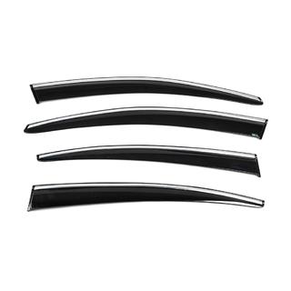 Deflektory szyb z listwą chromowaną (4 szt., Sunplex Chrome) Volkswagen Passat B6 2006-2012 zdjęcia 4