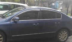 Volkswagen Passat B7 2012-2015 Deflektory szyb z chromowaną listwą SD (4szt, EU, Sunplex Chrome) zdjęcia 1