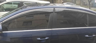 Volkswagen Passat B7 2012-2015 Deflektory szyb z chromowaną listwą SD (4szt, EU, Sunplex Chrome) zdjęcia 4