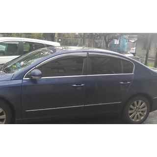 Deflektory szyb z chromowaną listwą SD (4szt, EU, Sunplex Chrome) Volkswagen Passat B7 2012-2015 zdjęcia 1