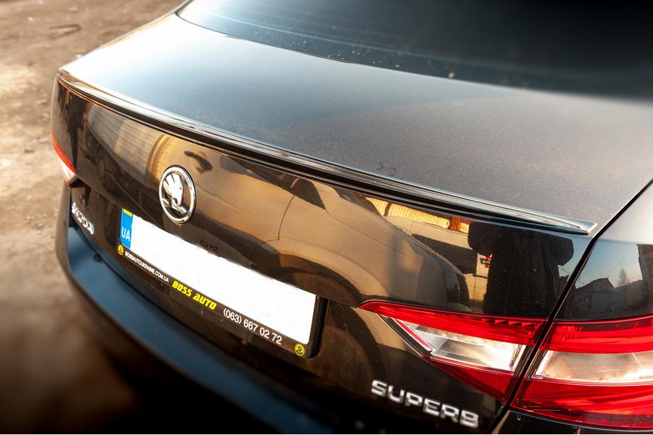 Skoda Superb 2015-2024 Spoiler LIP (Sunplex, czarny) (119,2cm*7,3cm) Image