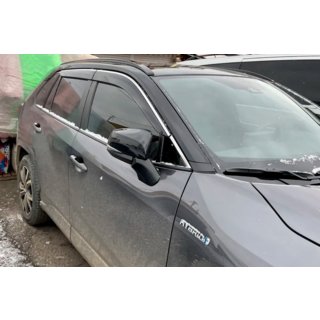 Deflektory szyb z listwą chromowaną (4 szt, HIC) zdjęcia 2