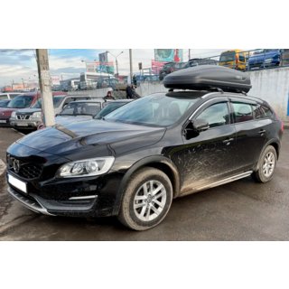 Deflektory szyb z listwą chromowaną (4 szt, HIC) Volvo V60 2011-2018 zdjęcia 1