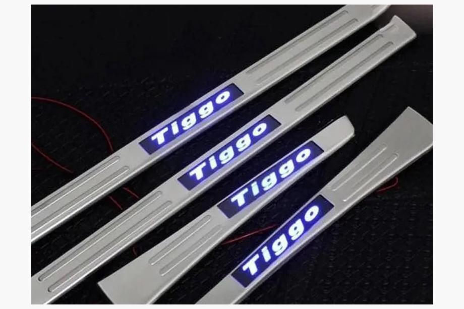 Chery Tiggo 1 2005-2016 Nakładki progowe Libao LED 2010-2014 (4 szt, stal nierdzewna) Image