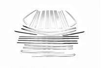 Toyota Land Cruiser Prado 150 2009-2023 Komplet chromowanych obwódek szyb zdjęcia 4