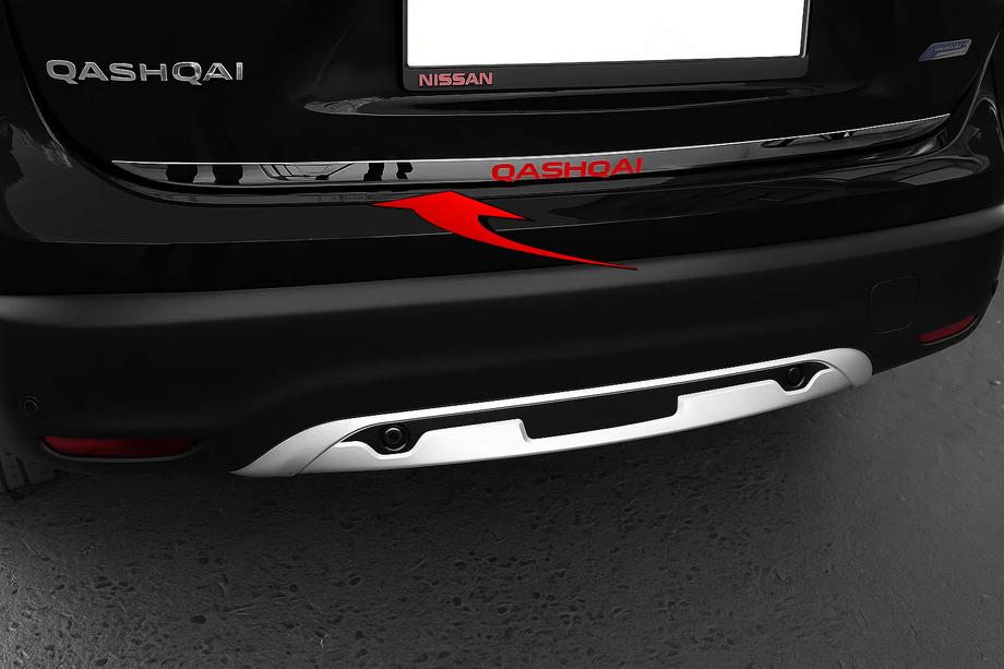 Nissan Qashqai 2014-2021 Listwa bagażnika z napisem (Libao, stal nierdzewna) Image