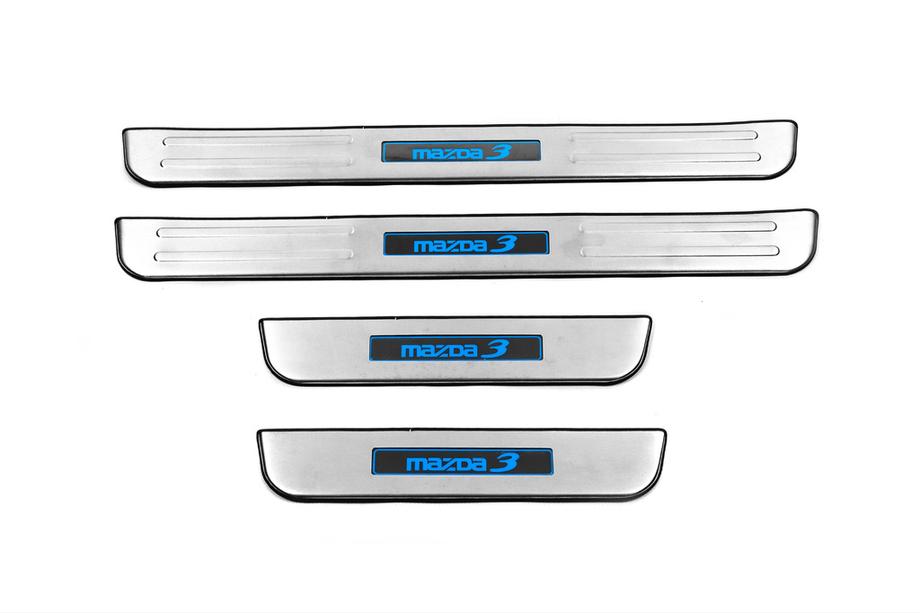 Mazda 3 2009-2013 Listwy progowe Libao LED (4 szt, stal nierdzewna) Image