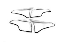 Toyota Rav 4 2013-2018 Nakladki na Tylne Lampy Libao 2016-2019 (2 szt, plastik) zdjęcia 3