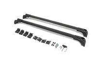 Opel Astra H 2004-2013 Bagażnik dachowy na zintegrowane relingi zamykany na klucz Skybar V2 (2 szt.) Czarne zdjęcia 7