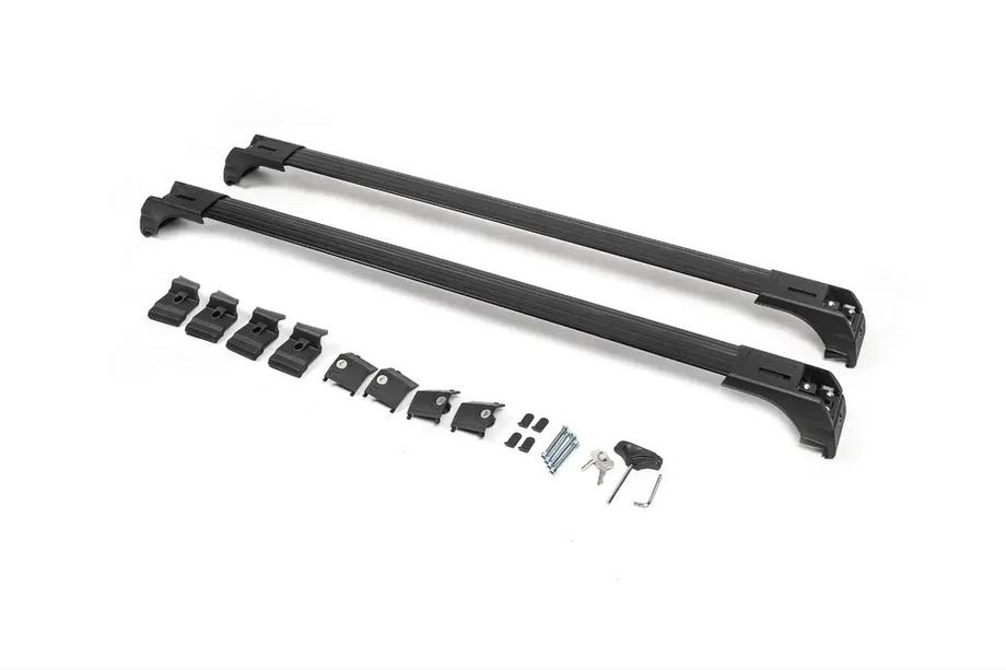Opel Astra H 2004-2013 Bagażnik dachowy na zintegrowane relingi zamykany na klucz Skybar V2 (2 szt.) Zdjęcia 7