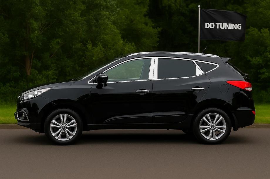 Hyundai IX-35 2010-2015 Kompletny zestaw listew szyb i słupków LIBAO (20 szt, stal nierdzewna) Image