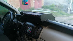Opel Vivaro 2001–2015 Półka na deskę rozdzielczą (2001-2010, Czarna z czerwoną nicią) zdjęcia 7