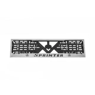 Ramka Tablicy Rejestracyjnej Chrom (1 szt, Stal Nierdzewna) Mercedes Sprinter W906 2006–2018