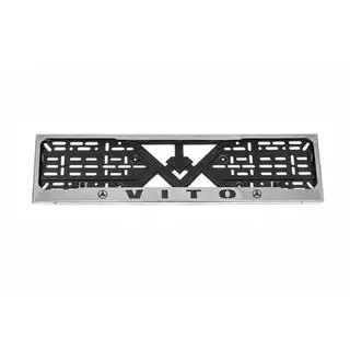 Ramka Tablicy Rejestracyjnej Chrom (1 szt, Stal Nierdzewna) Mercedes Vito W638 1996-2003 zdjęcia 1