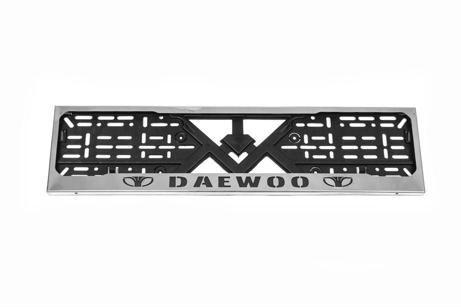 Daewoo Chromowana ramka tablicy rejestracyjnej Daewoo (1 szt, stal nierdzewna) Image