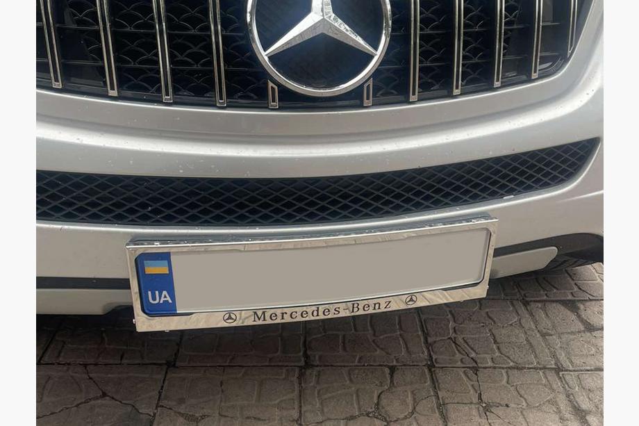 Mercedes-Benz Ramka Tablicy Rejestracyjnej Chrom Mercedes (1 szt, Stal Nierdzewna) Zdjęcia 4