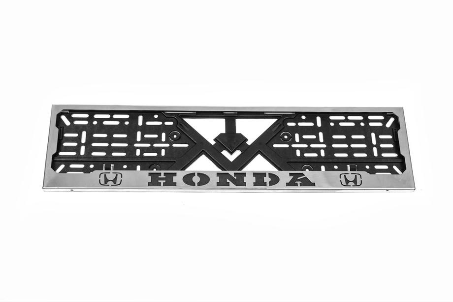 Honda Ramka Tablicy Rejestracyjnej Chrom Honda (1 szt, Stal Nierdzewna) Zdjęcia 1
