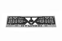 Hyundai Ramka tablicy rejestracyjnej chrom Hyundai (1 szt, stal nierdzewna) zdjęcia 2