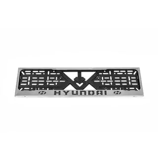 Ramka tablicy rejestracyjnej chrom Hyundai (1 szt, stal nierdzewna) zdjęcia 2