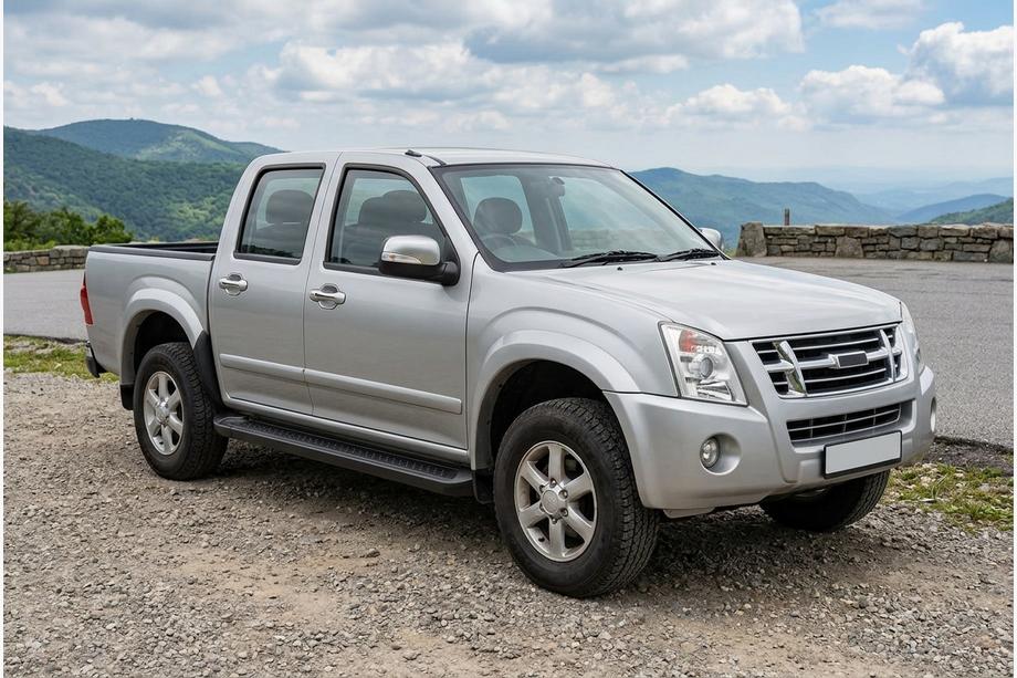 Isuzu D-Max 2002-2011 Progi Boczné Allmond Black (2007-2012, 2 szt., Aluminium) Image
