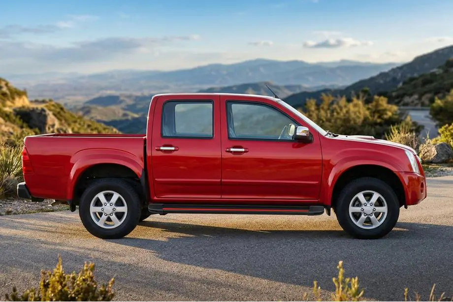 Isuzu D-Max 2002-2011 Progi Boczné Maya Red (2007-2012, 2 szt., Aluminium) Image