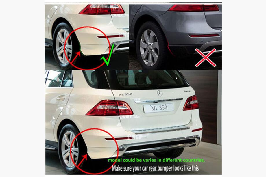 Mercedes GLE/ML class W166 2011-2018 Tylne oryginalne chlapacze do ML W166 (zderzak AMG) Zdjęcia 4