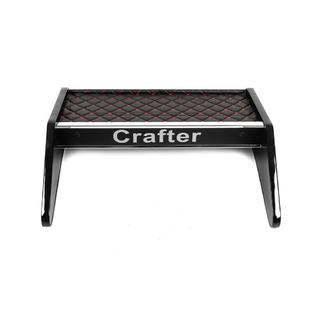 Półka na deskę rozdzielczą (Czarna z czerwonym przeszyciem) Volkswagen Crafter 2006-2016 zdjęcia 3