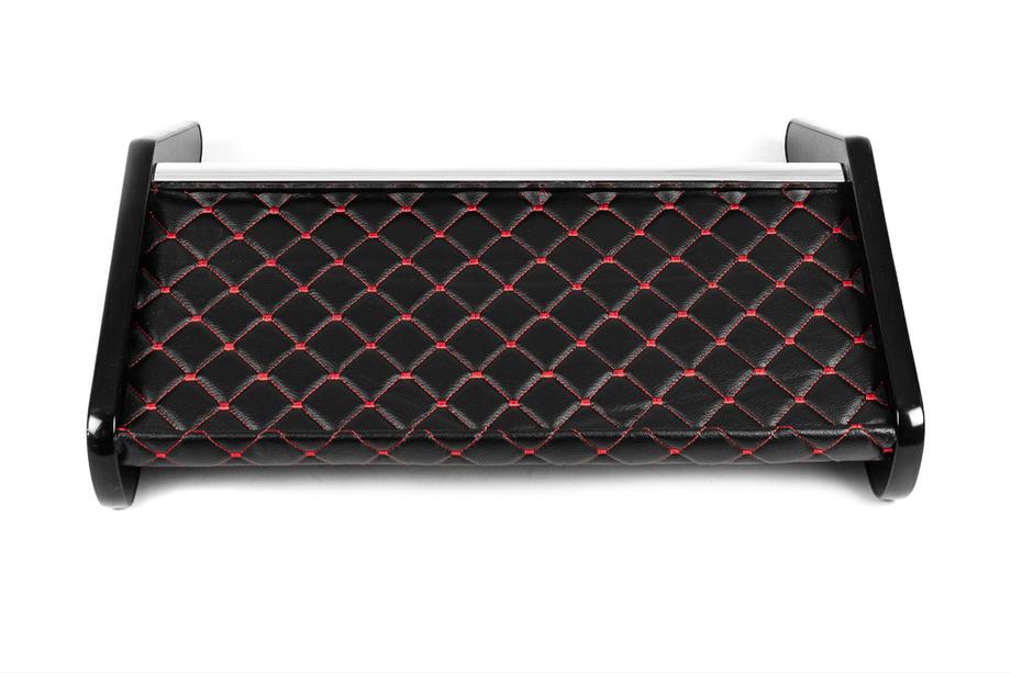 Mercedes Sprinter W906 2006–2018 Półka na deskę rozdzielczą (Czarna z czerwonym przeszyciem) Zdjęcia 4