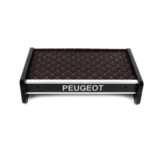 Półka na deskę rozdzielczą (Czarna z czerwonym przeszyciem) Peugeot Boxer 2006-2025 zdjęcia 2