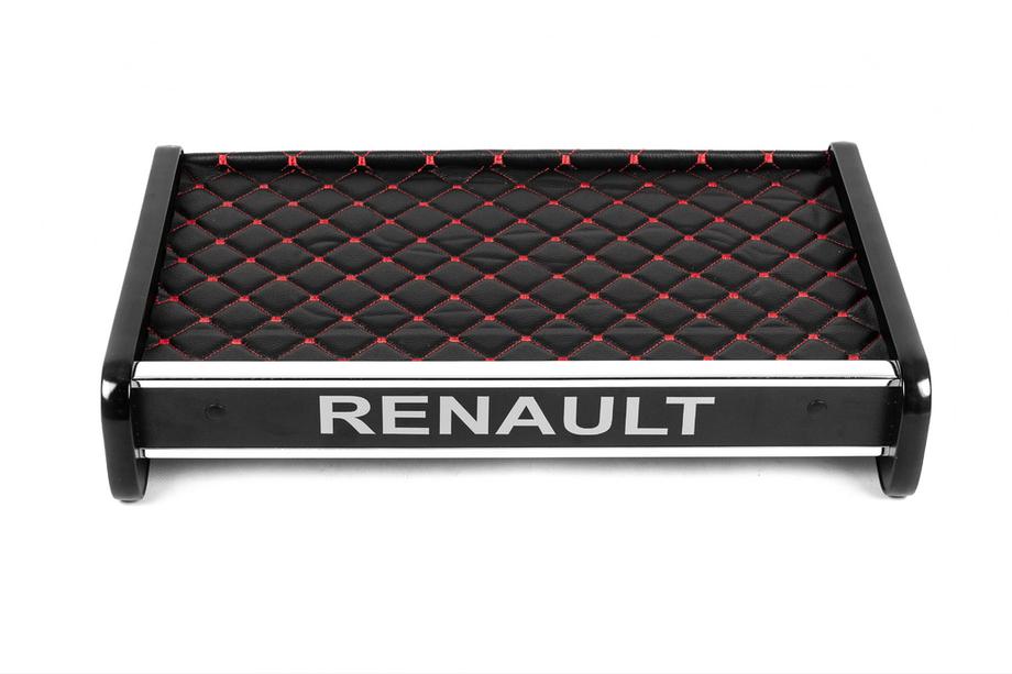 Renault Master 1998-2010 Półka na deskę rozdzielczą (Czarna z czerwonym przeszyciem) Zdjęcia 3