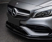 Mercedes A-class W176 2012-2018 Przedni splitter (do AMG-Line / A45 AMG HB 2016-2018, czarny) zdjęcia 2