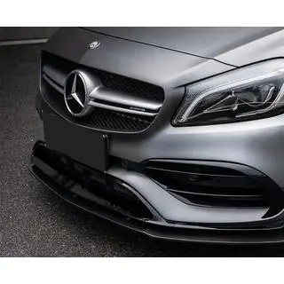 Przedni splitter (do AMG-Line / A45 AMG HB 2016-2018, czarny) Mercedes A-class W176 2012-2018 zdjęcia 2