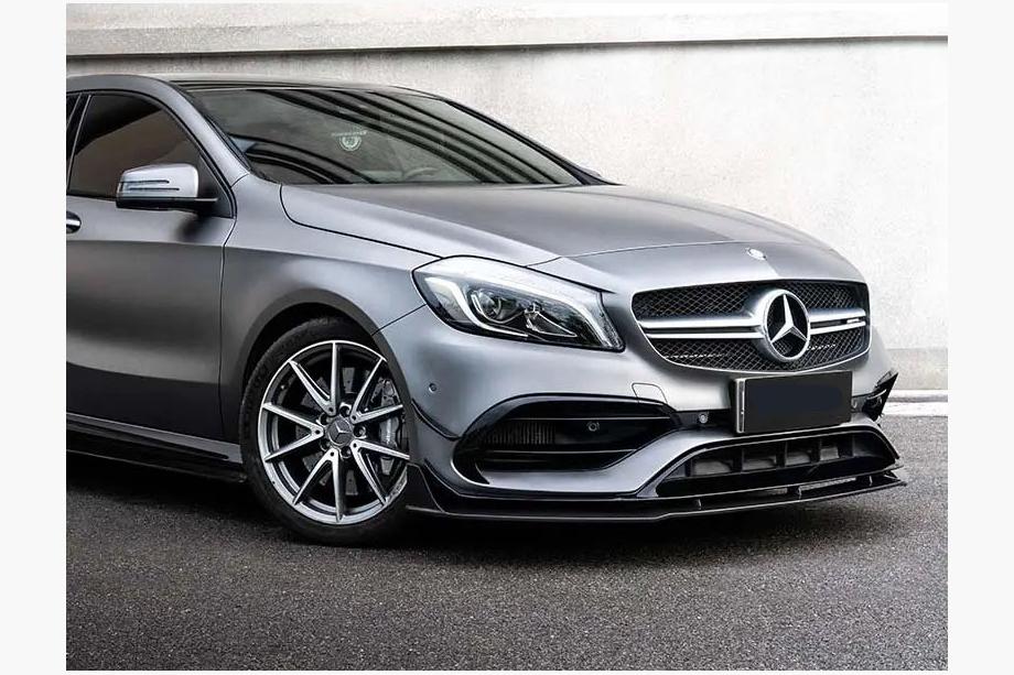 Mercedes A-class W176 2012-2018 Przedni splitter (do AMG-Line / A45 AMG HB 2016-2018, czarny) Image