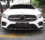 Mercedes A-class W177 2018- Przedni splitter (do AMG-Line 2018-2021, Czarny) zdjęcia 1
