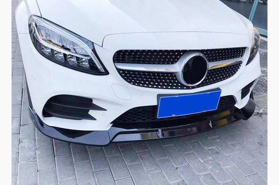 Mercedes C-class W205 2014-2021 Lotka przednia V2 1234 Upgrade (czarna, 2018-2021) Image