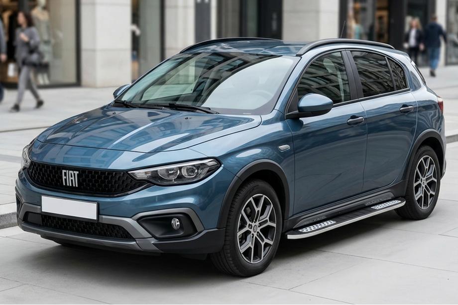Fiat Tipo Cross 2021- Progi Boczné Tayga V2 (2 szt., Aluminium) Image