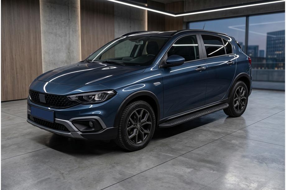 Fiat Tipo Cross 2021- Progi Boczné Tayga Black (2 szt., Aluminium) Image