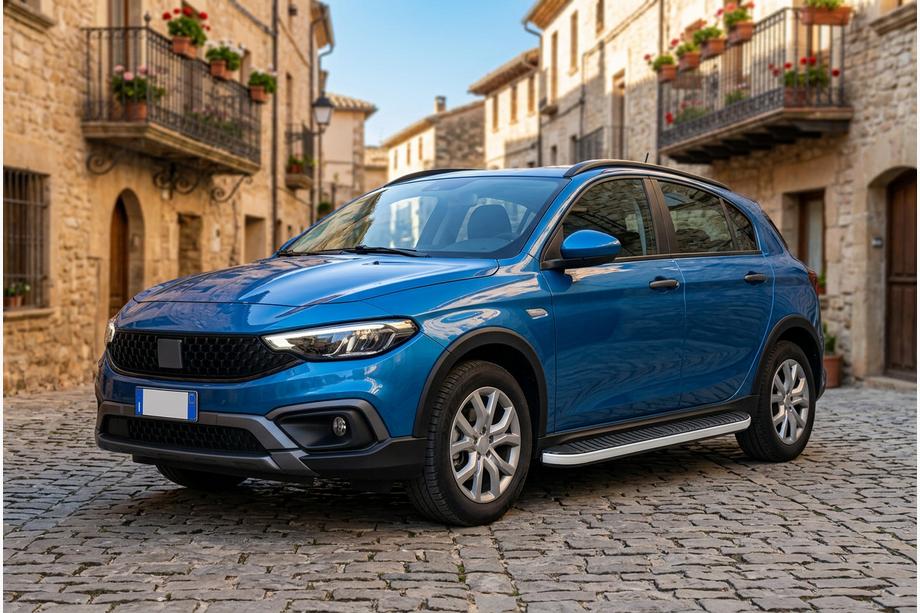 Fiat Tipo Cross 2021- Progi Boczne Tayga Grey (2 szt., Aluminium) Image