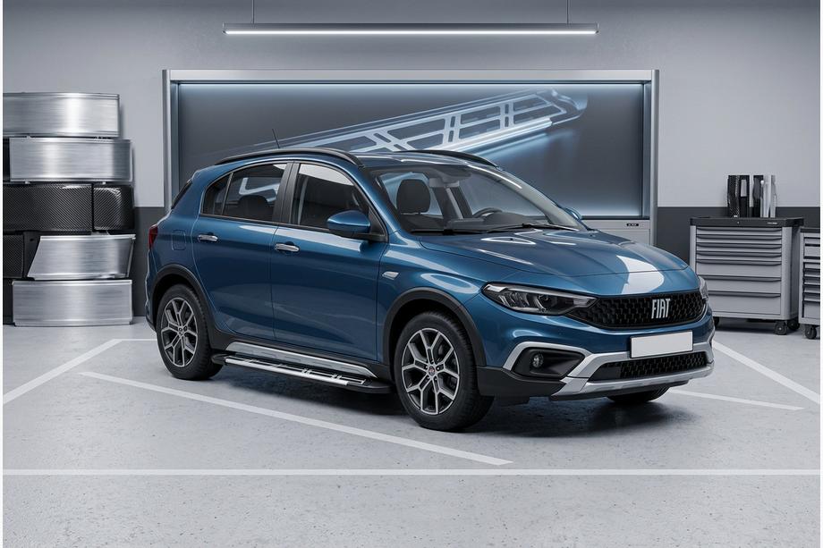 Fiat Tipo Cross 2021- Progi Boczné Sunrise (2 szt., Aluminium) Image