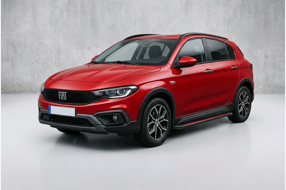 Fiat Tipo Cross 2021- Progi Boczné Maya Red (2 szt., Aluminium) Image