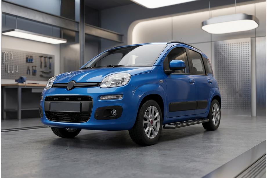 Fiat Panda 2011-2023 Progi Boczné Tayga Black (2 szt., Aluminium) Image