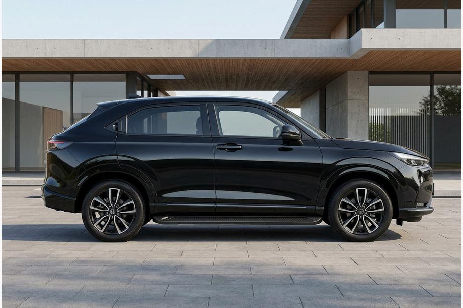 Honda HR-V 2021- Progi Boczné Allmond Black (2 szt., Aluminium) Image