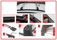Fiat 500X 2014-2024 Bagażnik dachowy na relingi zintegrowane zamykany na klucz Wingbar V3 (2 szt.) Czarne zdjęcia 7